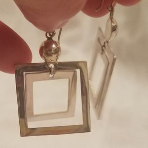 Sterling Silver Square Earrings